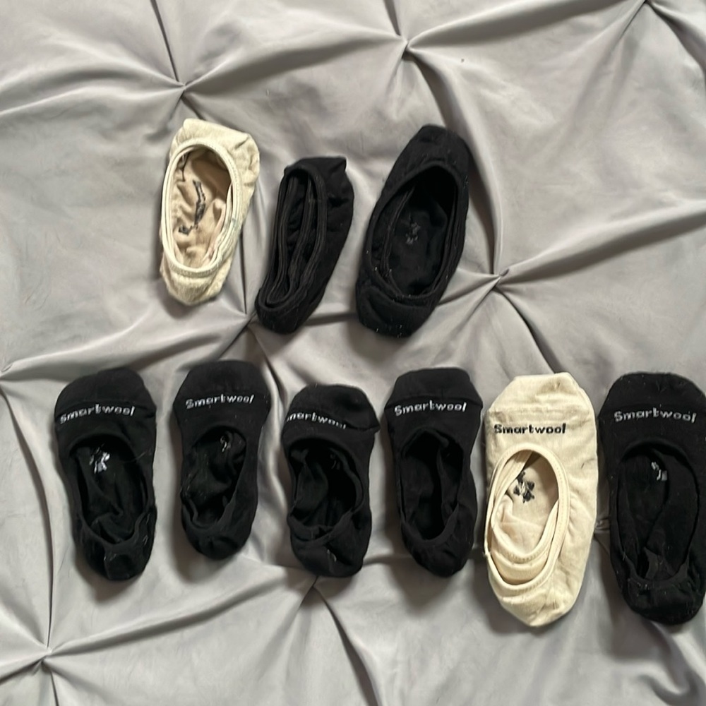 Smart wool no-show socks (9 pairs)